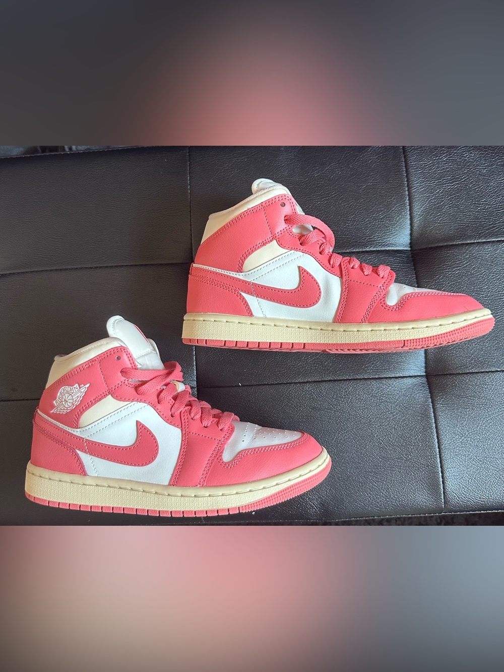 Nike Air Jordan 1 Mid Strawberries and cream Women Size 6.5